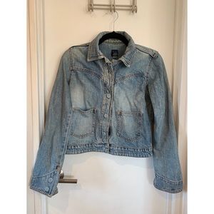 **Cropped Denim Jean Jacket**